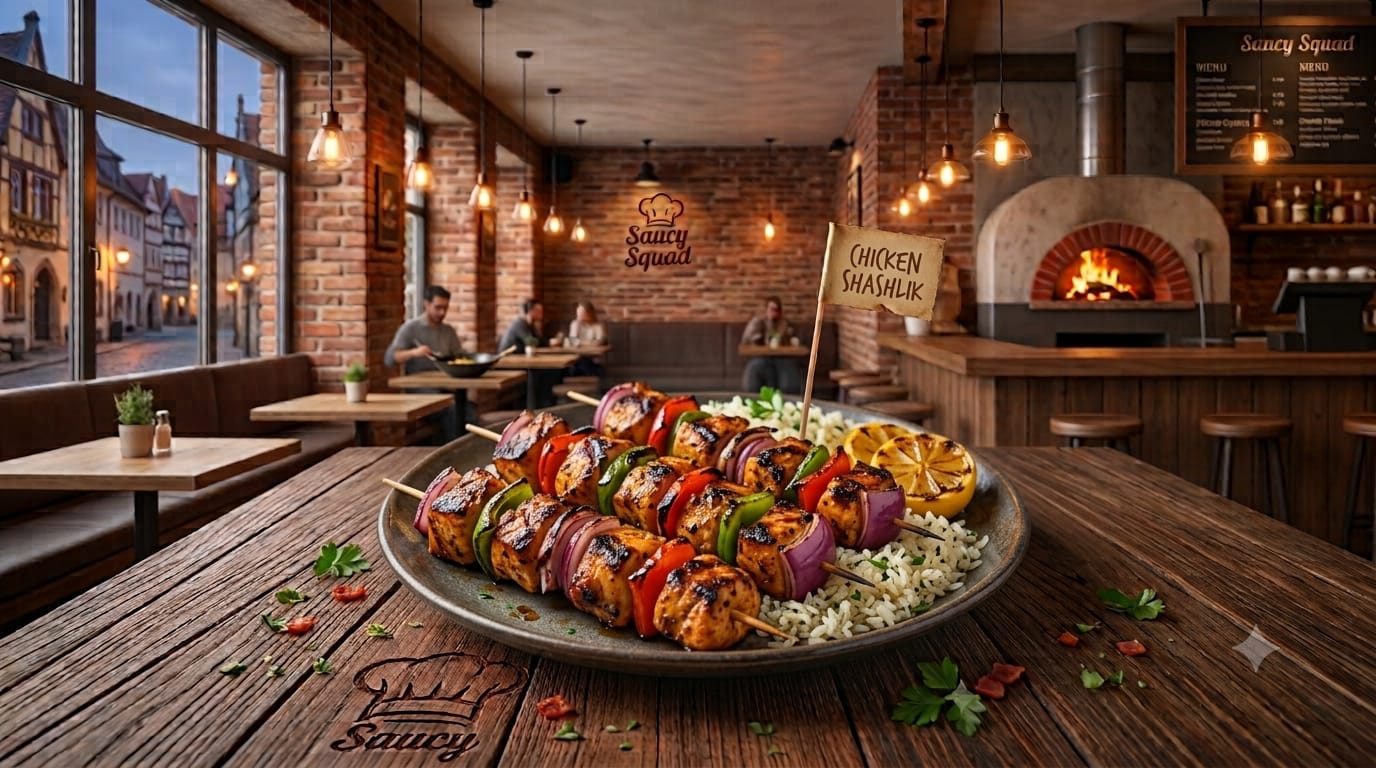 Chicken Shashlick with Rice 