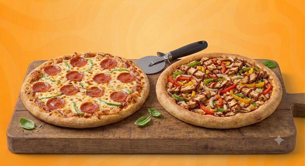 2 Medium Pizza